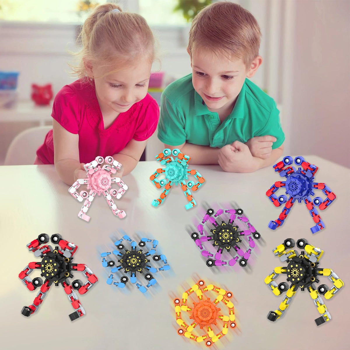 Irvotbes portable fidget spinner fits in a pocket for quick stress relief.