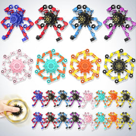 Irvotbes transformable spinner with six deformable chains for versatile, imaginative play