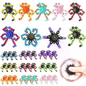 Irvotbes transformable spinners with 6 deformable chains boost creativity and tactile play.