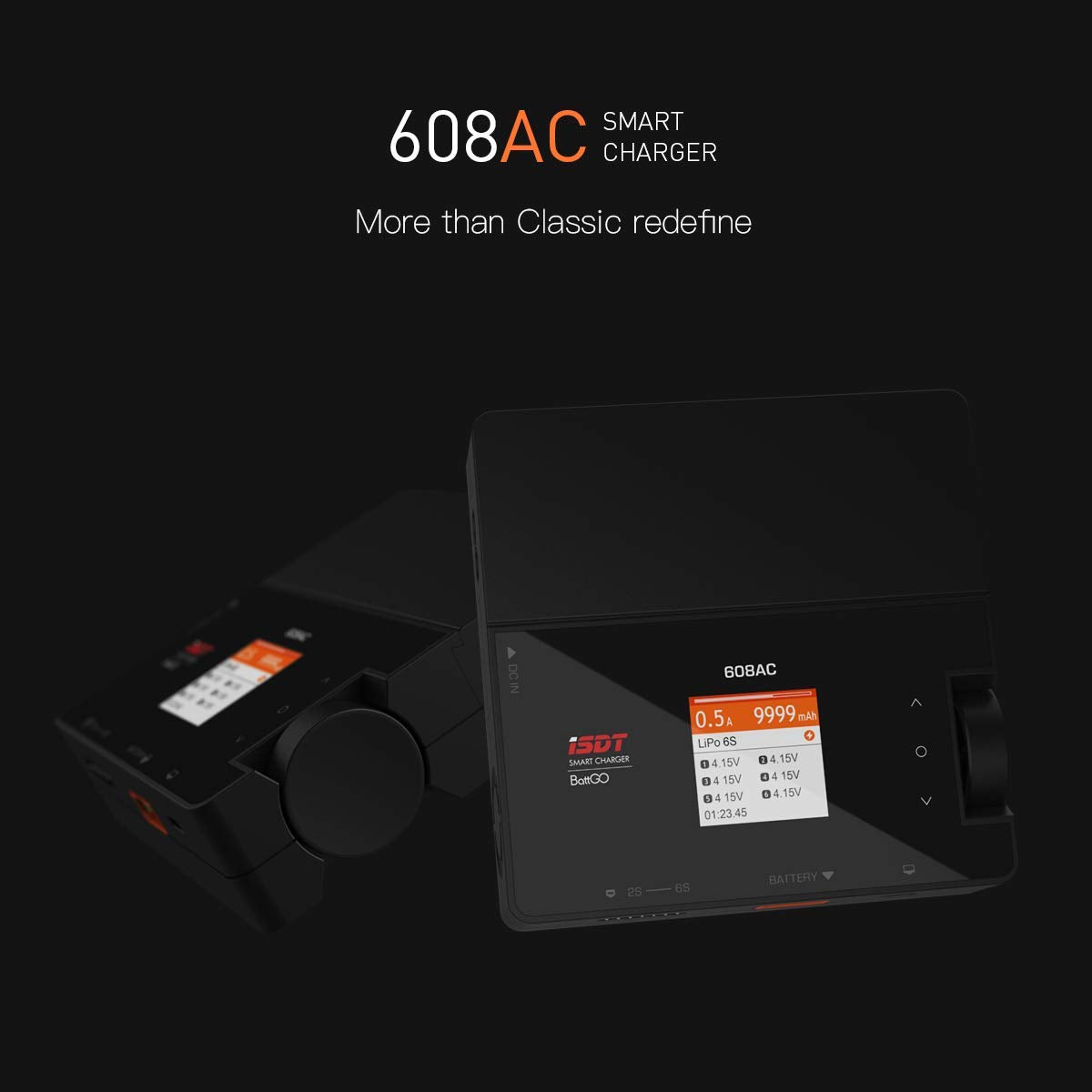 ISDT 608AC XT60 port supports a wide range of RC battery configurations.