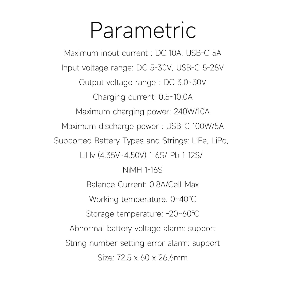 ISDT 608PD preset 6S battery types for quick charging