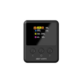 ISDT 608PD front view, compact pocket charger for field use