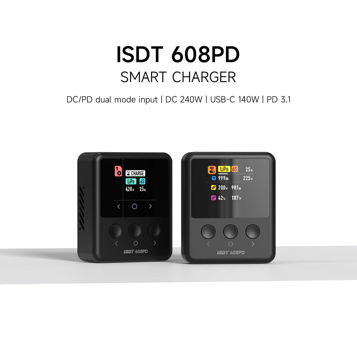 ISDT 608PD USB-C input and output enable flexible power transfer