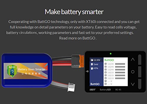 ISDT BG-8S capacity test display showing battery capacity trends