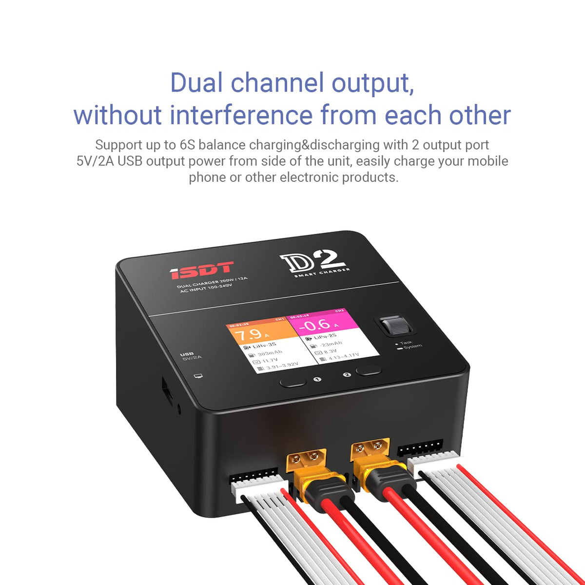 ISDT D2 MK2 dual fan cooling system maintains temperature