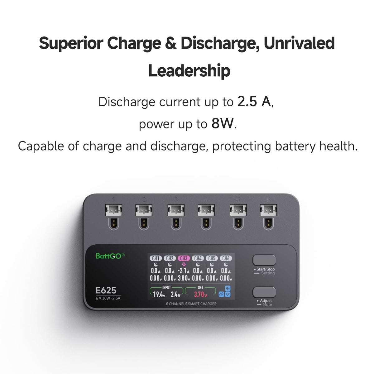 ISDT E625 battery checker helps monitor cell voltage in real time.