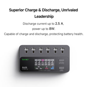 ISDT E625 battery checker helps monitor cell voltage in real time.