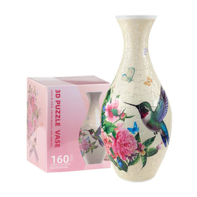 Iselyn 3D puzzle vase assembly shown as a creative desk decor piece