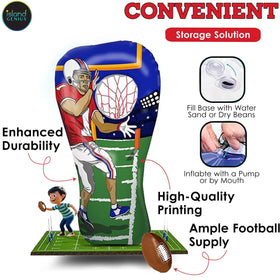 Air pump to quickly inflate Island Genius football target