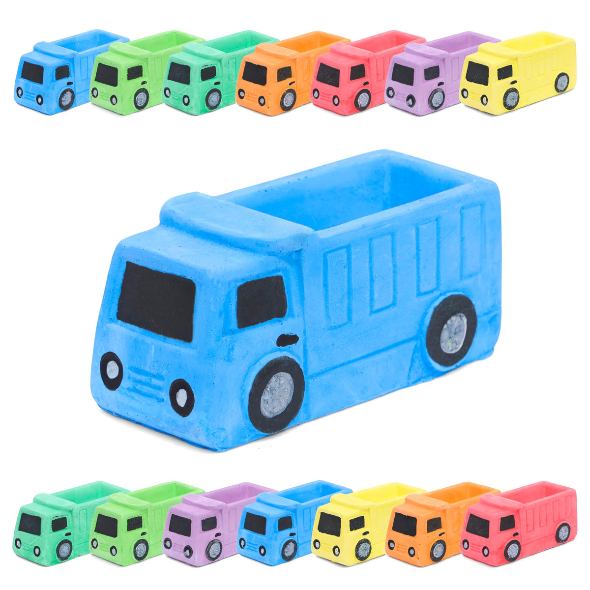 Isle of Whimsy dump-truck sidewalk chalk 14-pack provides bright colors for outdoor creativity