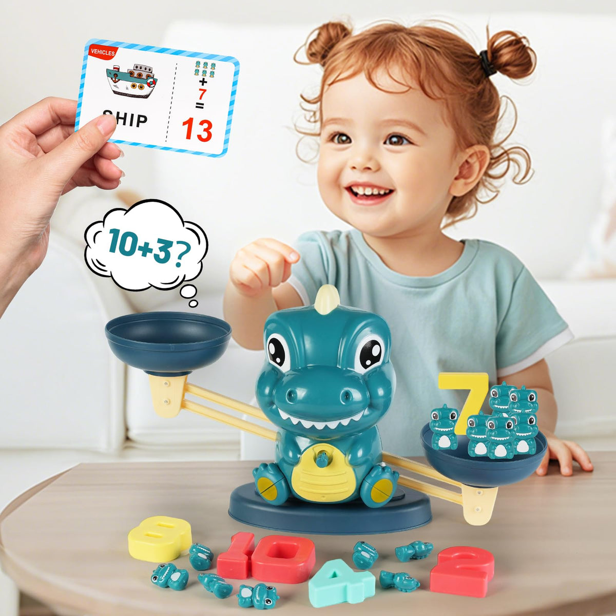 ISMETACU Dinosaur math toy storage kit keeping learning organized