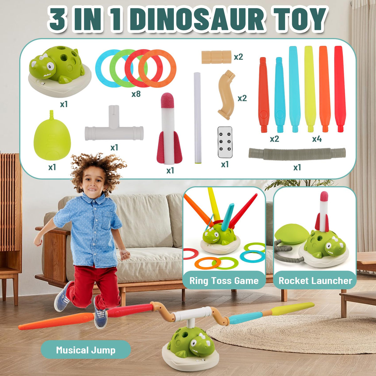 ISMETACU musical jumping game adds rhythm to active kids' playtime.
