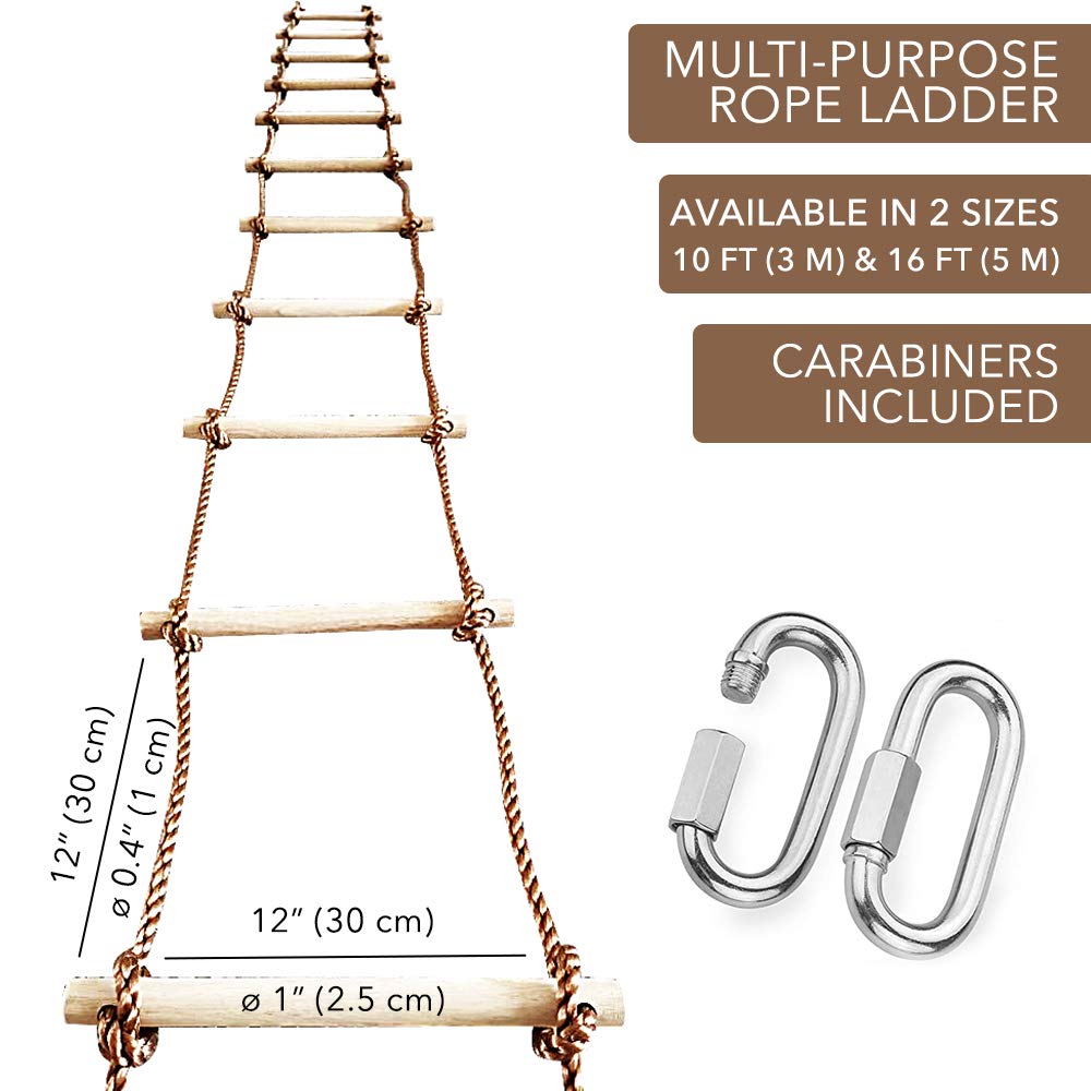 ISOP rope ladder treehouse setup for versatile indoor/outdoor use