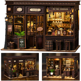 ISSEVE Book Nook Corner Tavern assembly kit for adults, immersive diorama project