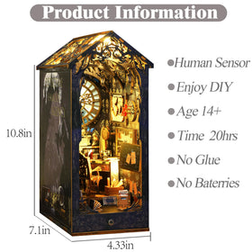 ISSEVE book nook for adults shown with precision-cut wood panels and sturdy build.