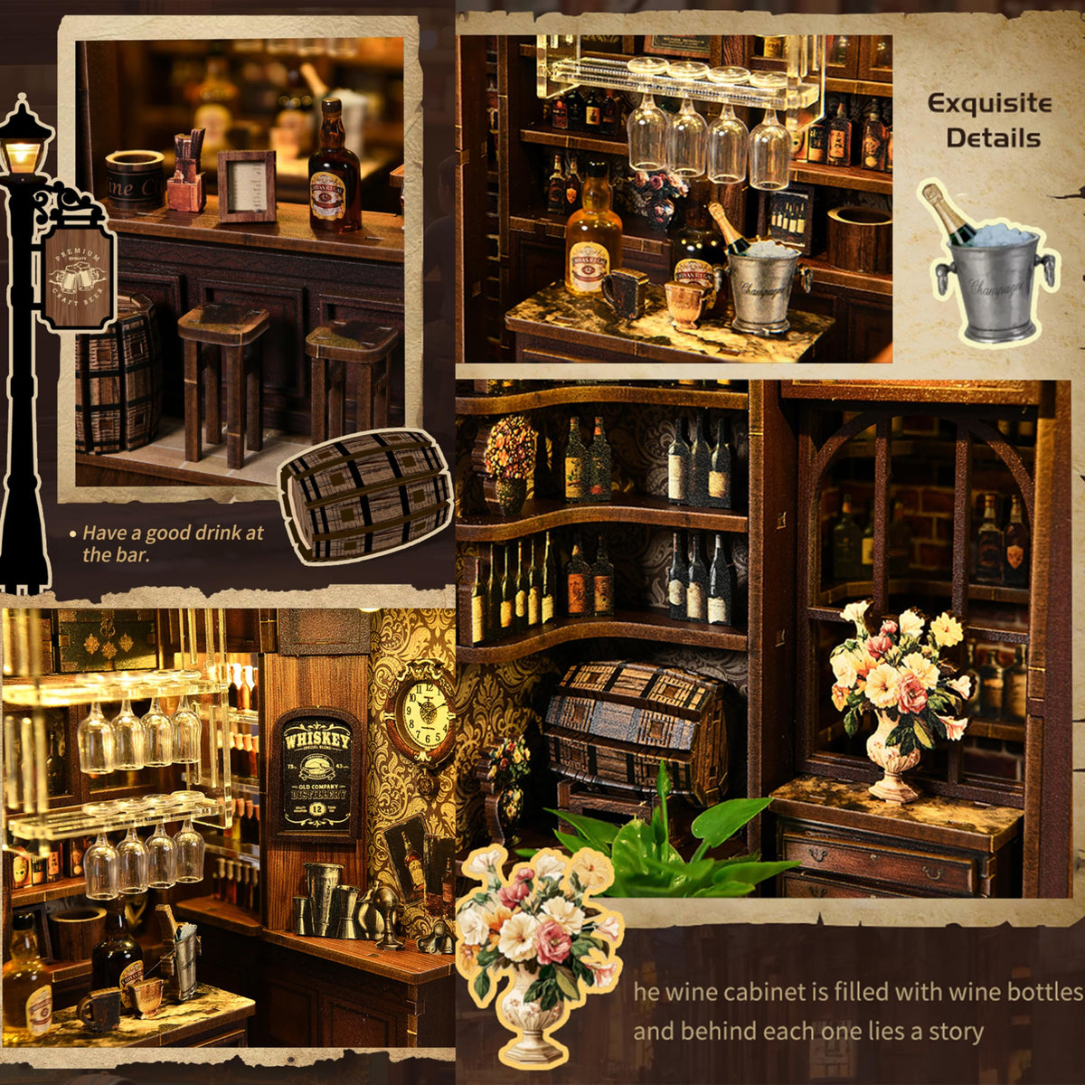 ISSEVE Book Nook shelf decoration for cozy room touch