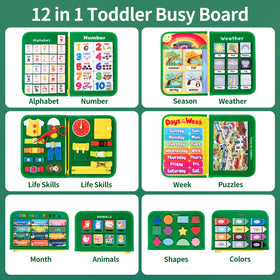 Issray 12-page busy book life skills spread, enhances fine motor skills through interactive matching
