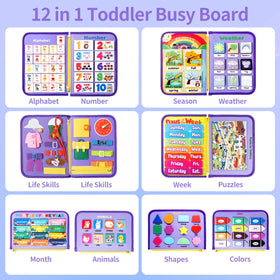 Issray Mermaid Busy Board open pages with organized activities for learning
