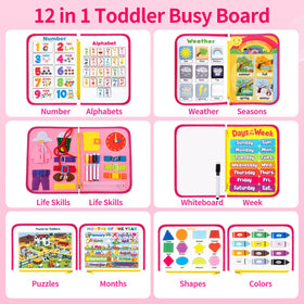 Issray Montessori Busy Book compact handle enables easy travel
