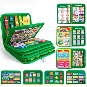Issray Toddler Busy Board with dinosaur cover, engaging travel activity for long trips