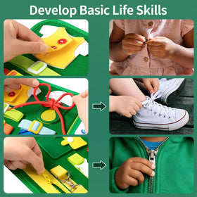 Issray busy book alphabet page, supports early literacy with tactile tracing