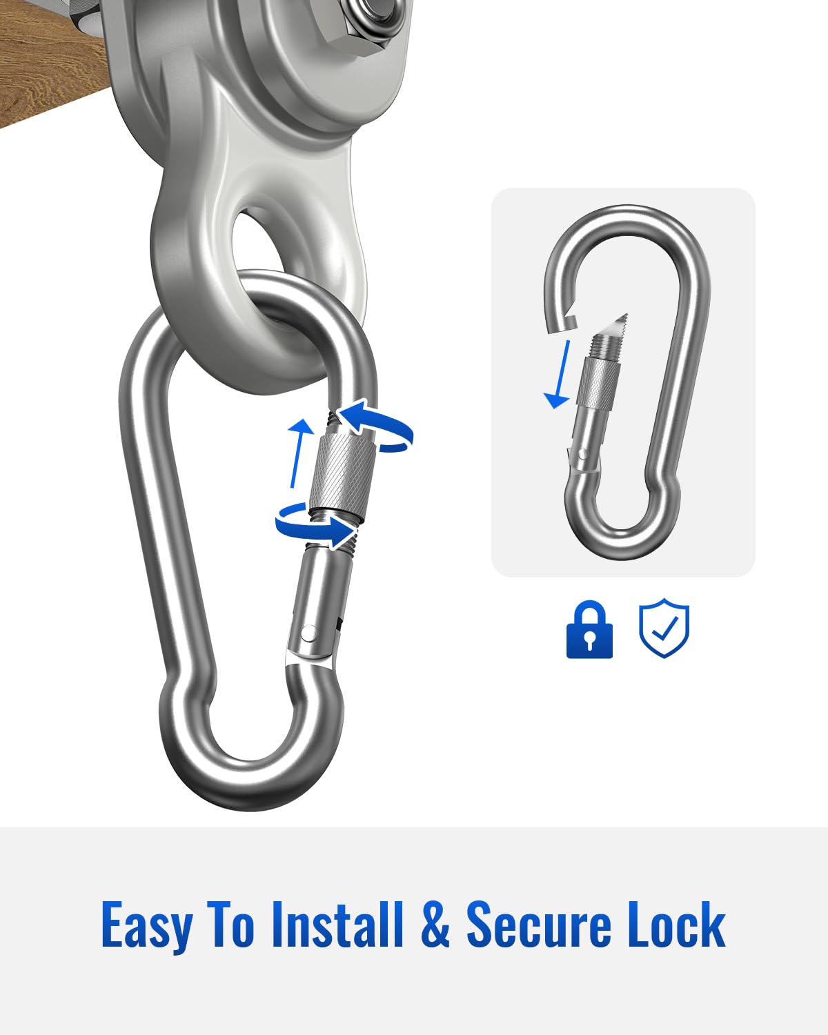 ITCPRIM kit includes hangers, latches, screws, and washers for quick setup.