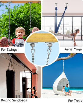 ITCPRIM versatile hanger used for aerial yoga, garden swings, and more.