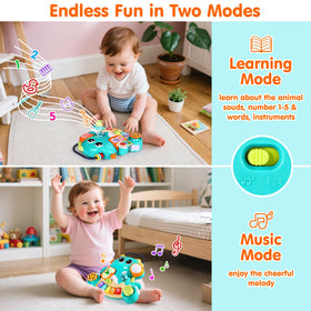 ITSFORU dinosaur learning mode introduces numbers and animal sounds.