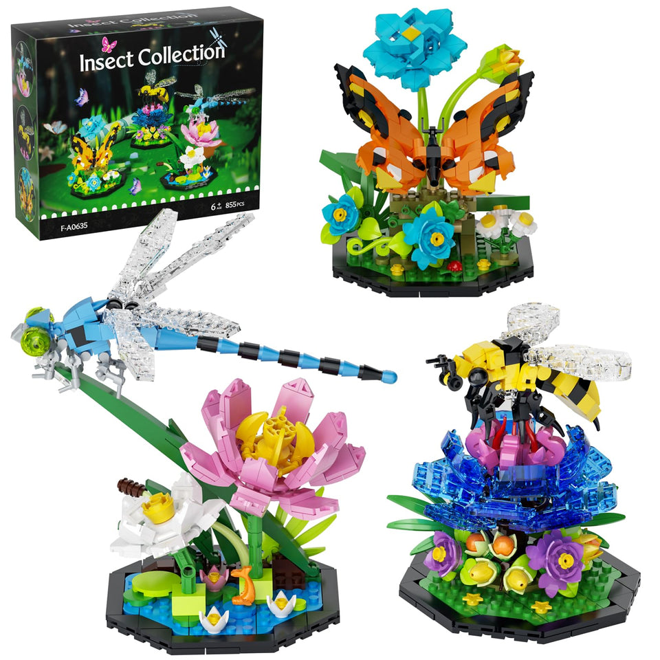 itshwoee butterfly display on a buildable flower for vibrant home décor