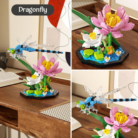 itshwoee flower base with insect figures creates botanical-inspired centerpieces