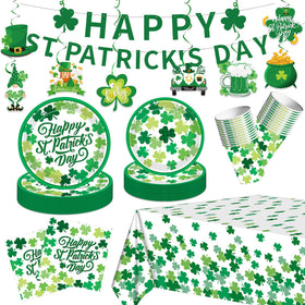 ITTEBISS dinner plates for sturdy, festive St. Patrick's Day meals