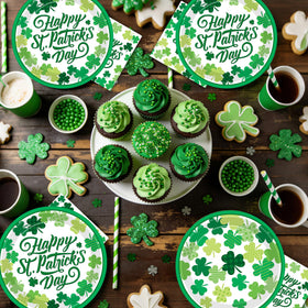 ITTEBISS shamrock napkins for festive surfaces and quick cleanup