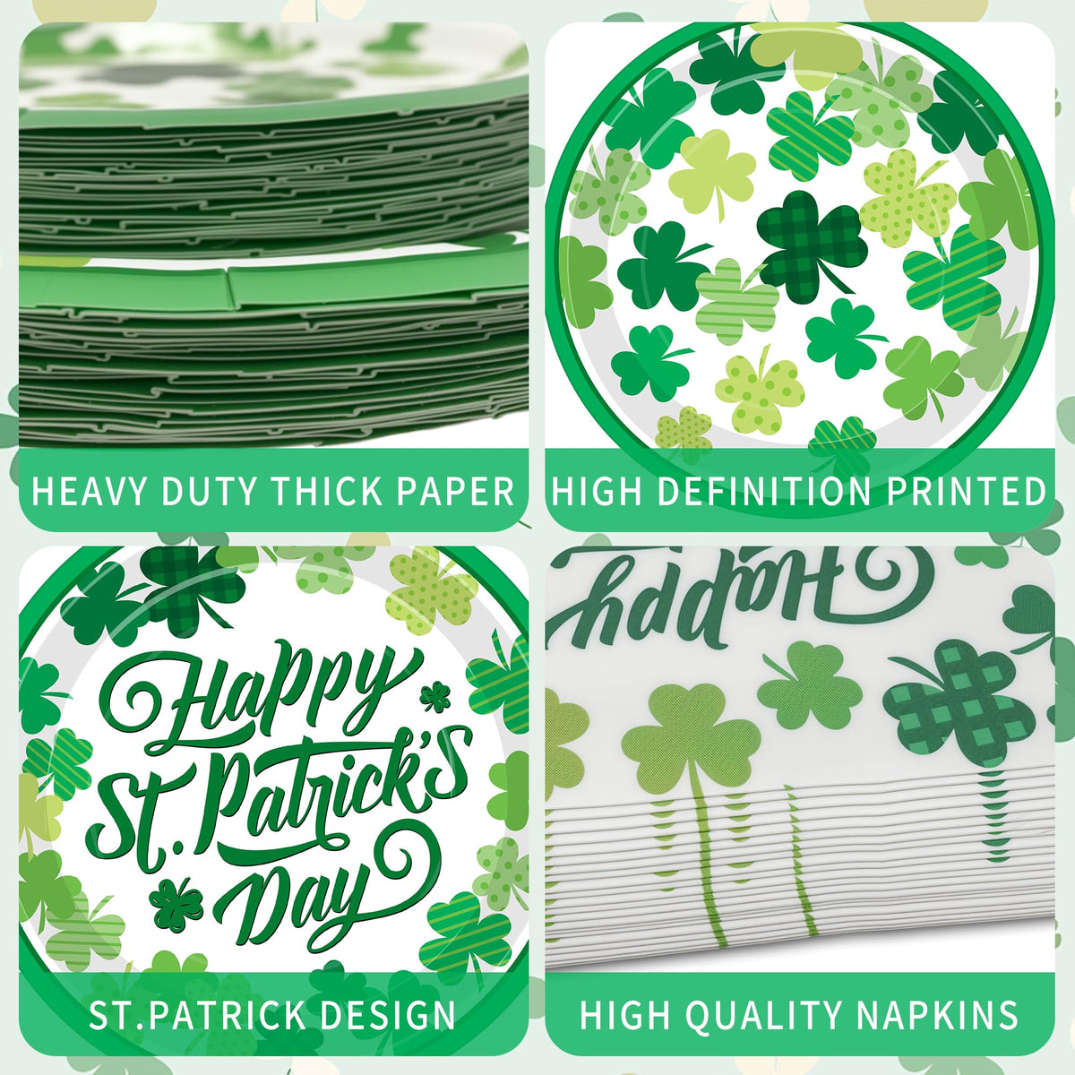 ITTEBISS shamrock cups for drinks at a lively St. Patrick's party