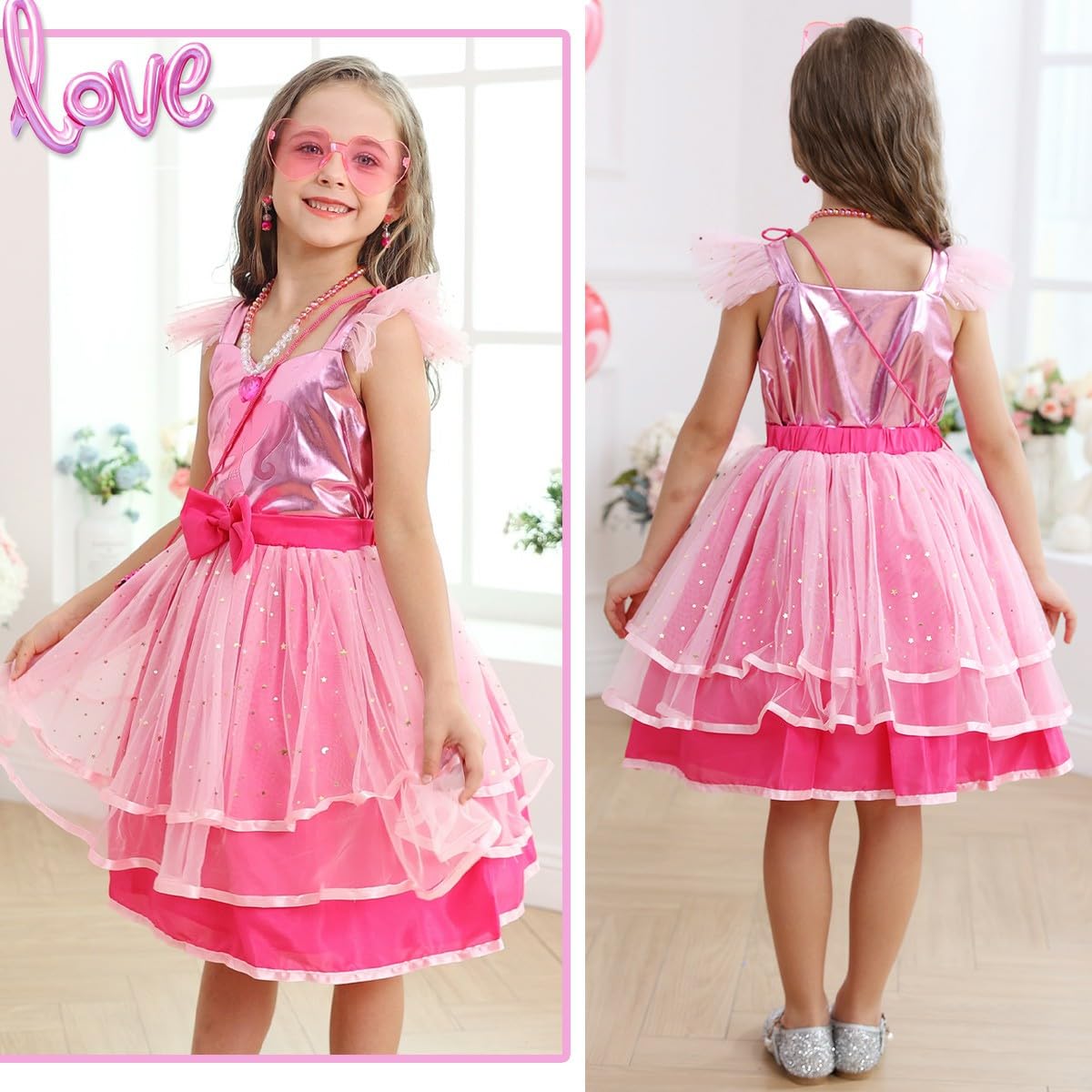 iTVTi pink cosplay dress waist bow detail adds cute charm