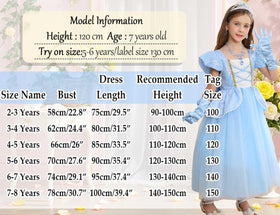iTVTi Princess Cinderella dress blue full outfit view highlights color and embellishments