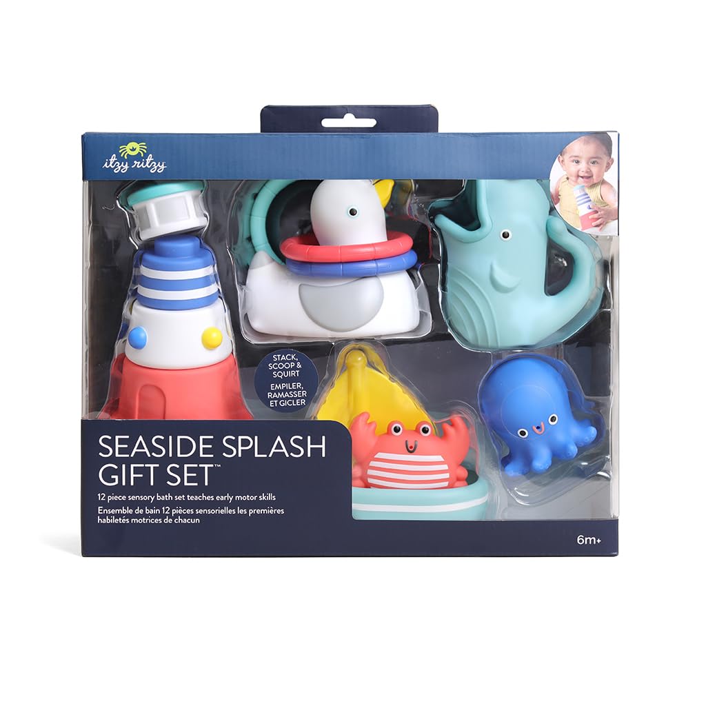 Itzy Ritzy bathtime toy closeup shows soft edges for safe grasping