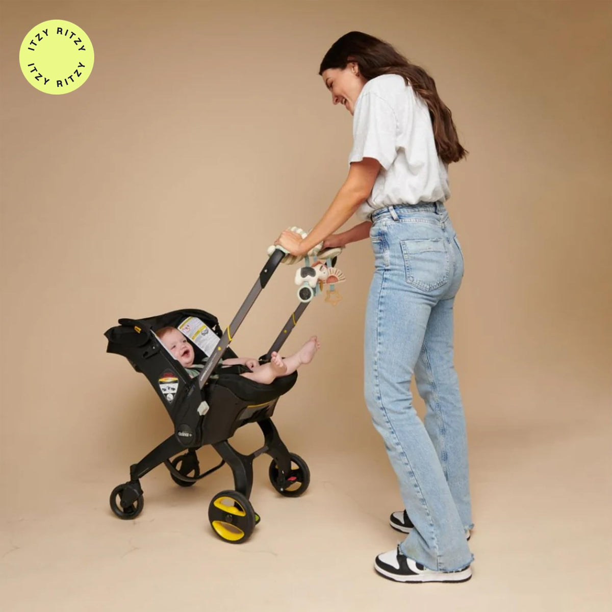 Itzy Ritzy Spiral car seat toy on-the-go entertainment for busy families.