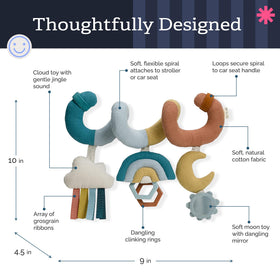 Itzy Ritzy Spiral rainbow textures encourage sensory exploration