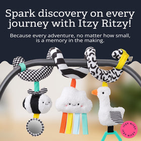 Itzy Ritzy Spiral Toy attaches securely to car seats and strollers