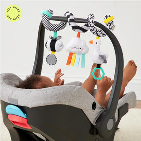 Itzy Ritzy Spiral Toy uses soft cotton fabric for baby skin comfort