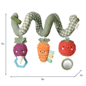 Itzy Ritzy Veggie Spiral stroller hook enables easy on-the-go setup