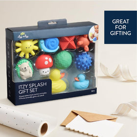 Itzy Ritzy water-tight design helps keep bath toys clean between uses.