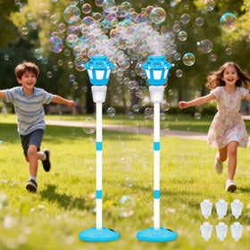 iuuoi 2-pack bubble machine blue set for backyard fun and easy setup.
