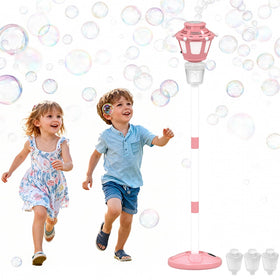 iuuoi Bubble Machine for Kids in outdoor play setting showing stability and bubbles
