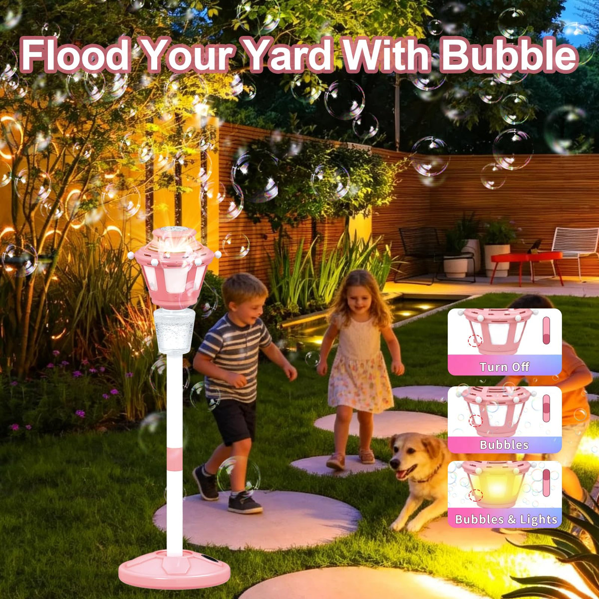 iuuoi Bubble Machine light mode adds glow without music for ambiance