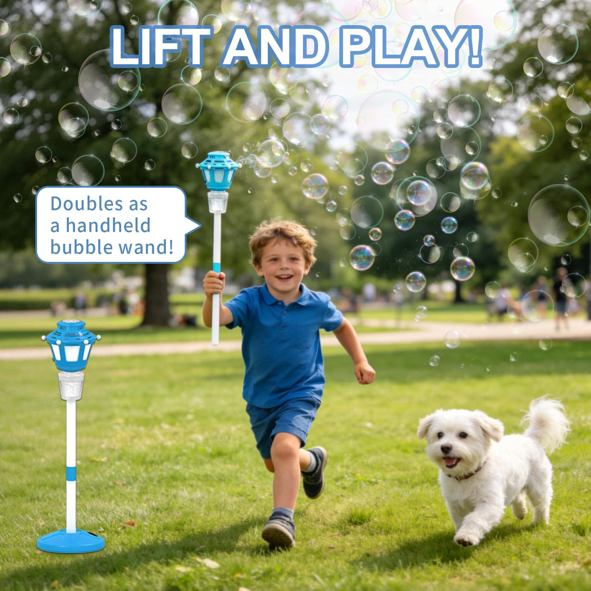 iuuoi bubble-machine light-mode adds gentle illumination for evening events.