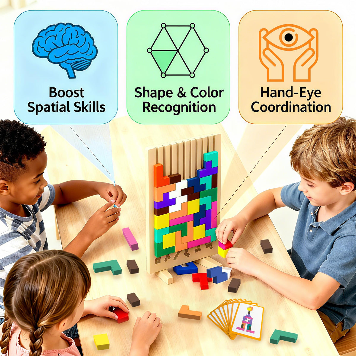 iuuoi colorful stacking blocks aid color recognition and cognitive play.