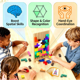 iuuoi colorful stacking blocks aid color recognition and cognitive play.