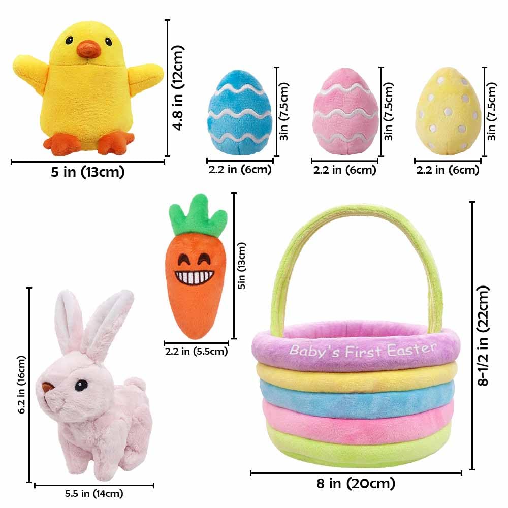Ivenf Baby Easter Basket egg toy enhances sound play for curious infants