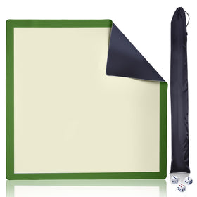 IVENOKII Mahjong Mat Green protects tables and provides a smooth gaming surface.